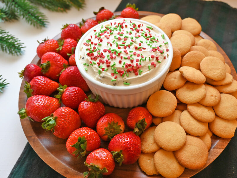 A whipped dip using cream cheese and fresh heavy cream is the perfect combination of everything we love about the Holiday cookie season. 