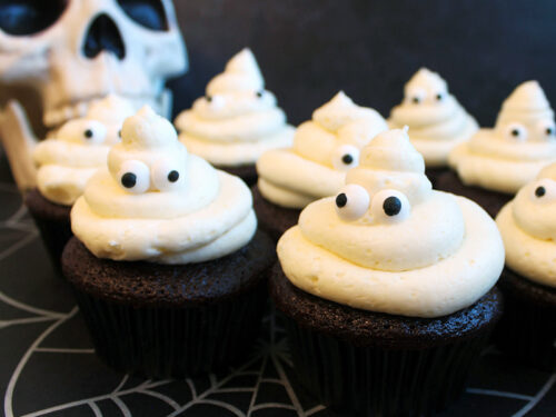 Ghost Cupcakes with Marshmallow Buttercream Frosting - Prairie Farms ...